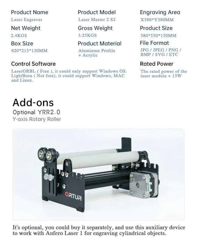 Ortur Laser Master 2 S2 Upgraded 20W Desktop Laser Engraver Cutter Laser Engraving Machine