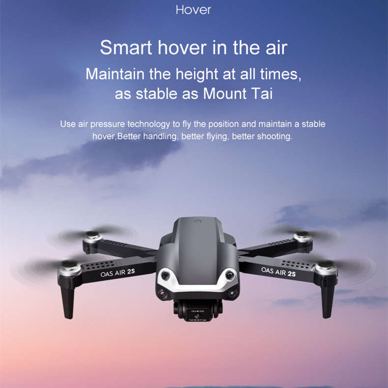 OAS air 2S Z608 4K HD Dual Camera RC Quadcopter Drone + 3 Battery