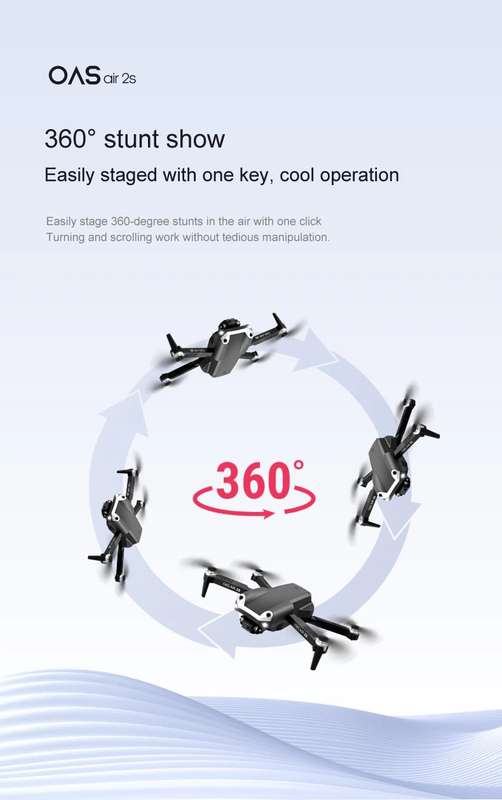 OAS air 2S Z608 4K HD Dual Camera RC Quadcopter Drone + 3 Battery