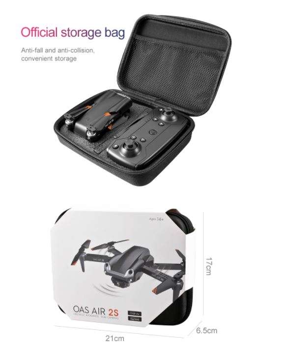 OAS air 2S Z608 4K HD Dual Camera RC Quadcopter Drone + 3 Battery
