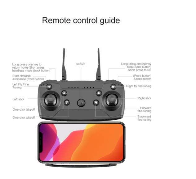 OAS air 2S Z608 4K HD Dual Camera RC Quadcopter Drone + 3 Battery
