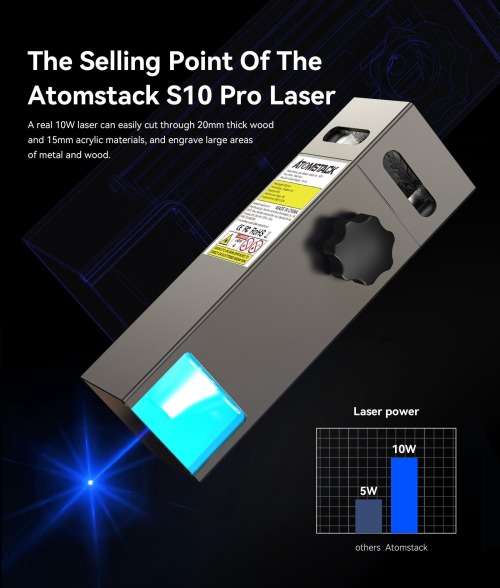 Atomstack S10 PRO X7 Pro 50W 850 x 410mm Laser Engraver Cutting Laser Engraver Machine