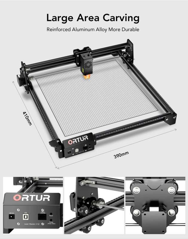 ORTUR Laser Master 2 S2 LU2-10W Upgrade 40W Laser Engraver Cutting Laser Engraving Machine