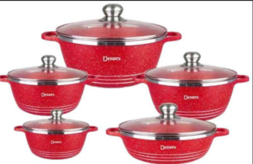 Dessini 10 pieces Die Casting Cookware Set
