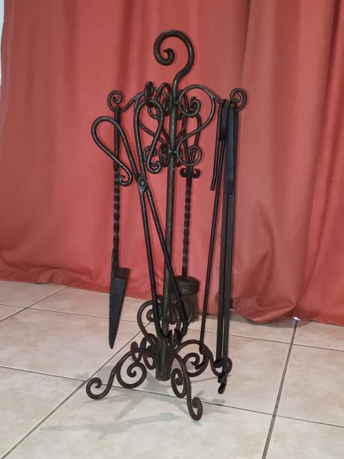 Vintage Cast Iron Fire Iron Set
