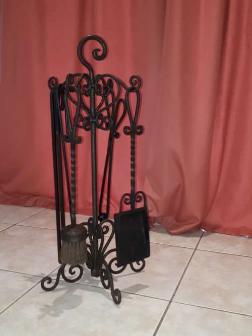 Vintage Cast Iron Fire Iron Set