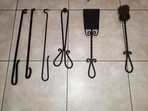 Vintage Cast Iron Fire Iron Set