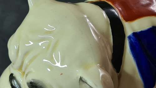 Royal Doulton bulldog with Union Jack circa 1938-1941