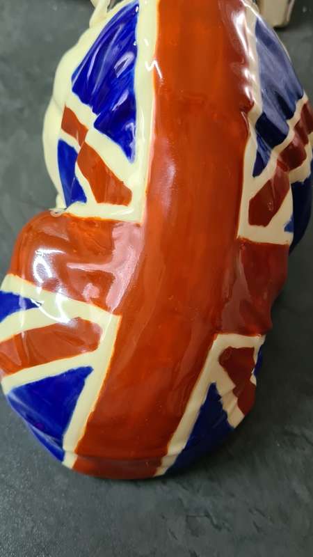 Royal Doulton bulldog with Union Jack circa 1938-1941