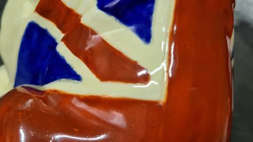 Royal Doulton bulldog with Union Jack circa 1938-1941