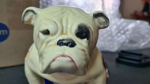 Royal Doulton bulldog with Union Jack circa 1938-1941