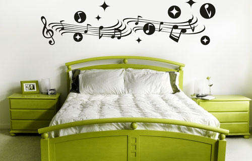 Music notes vinyl wall sticker
