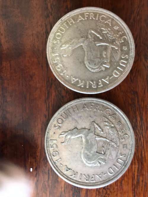 # 1951 SILVER FIVE SHILLING #