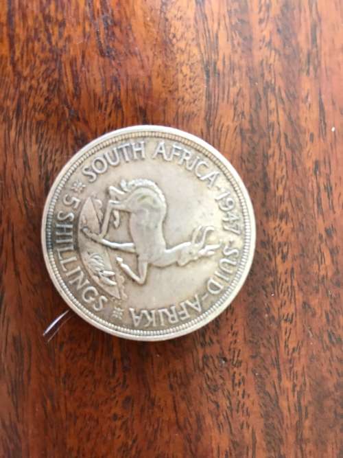 # 1947 SILVER FIVE SHILLING #
