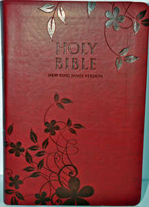 New King James Version - Italian Leather- Cranberry