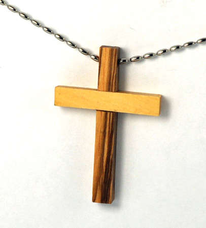Miniature Olive-wood cross necklace (Imported from Holy Land)