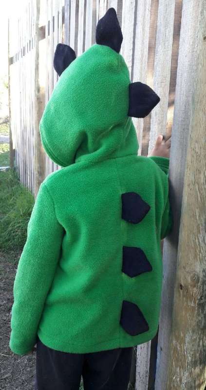 Cute Dinosaur/Dragon dress up/cosplay Fleece Hoodie Top 6 - 7 years