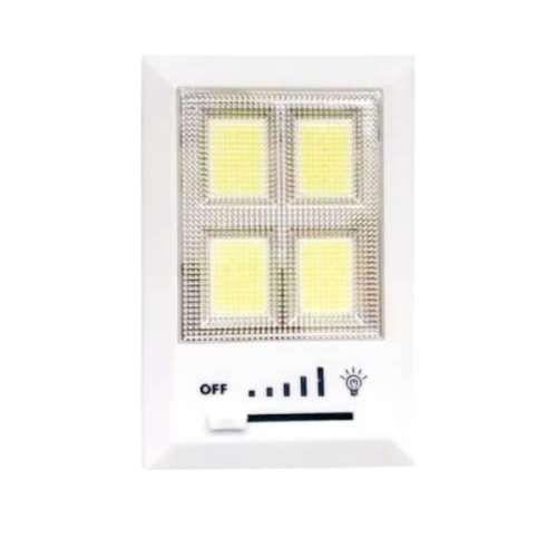 Portable COB LED Wall Light Switch Stepless Dimming Battery Lamp
