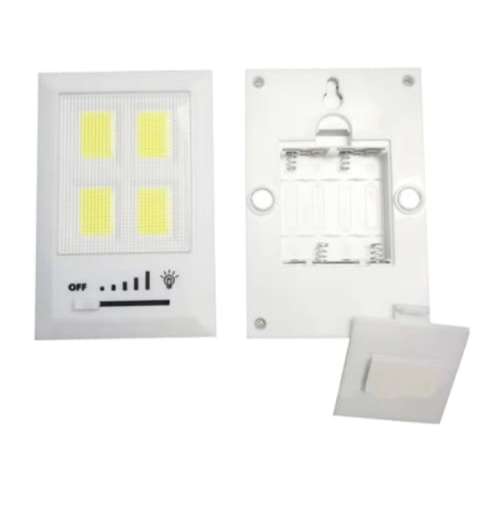 Portable COB LED Wall Light Switch Stepless Dimming Battery Lamp