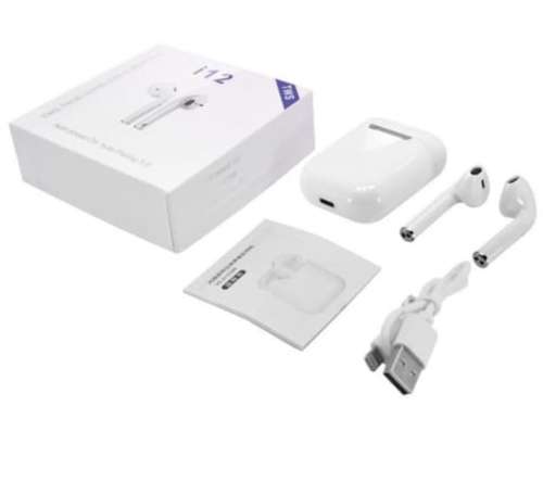 i12 Wireless Earphones. Compatible With Android, iOS, Windows and Mac OS. Bluetooth 5.0 i12 Wireless