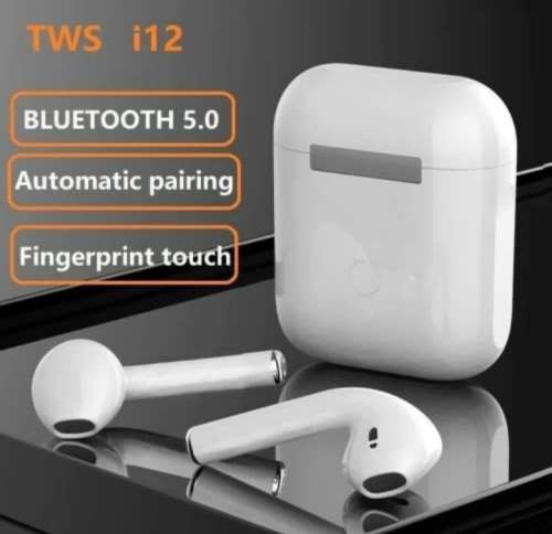 i12 Wireless Earphones. Compatible With Android, iOS, Windows and Mac OS. Bluetooth 5.0 i12 Wireless
