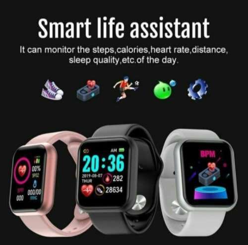 1.5inch Smart Watch Fitness Bracelet. Heart Rate, Blood Pressure Monitor. Your Health Steward