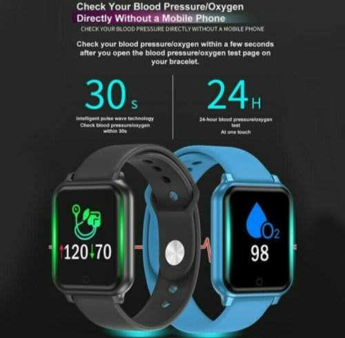 1.5inch Smart Watch Fitness Bracelet. Heart Rate, Blood Pressure Monitor. Your Health Steward