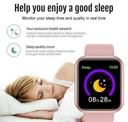 1.5inch Smart Watch Fitness Bracelet. Heart Rate, Blood Pressure Monitor. Your Health Steward