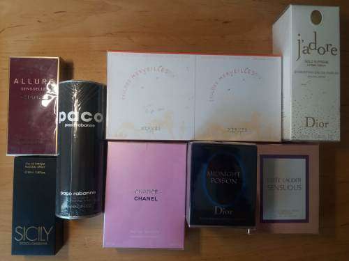 Collection of 8 Designer Female Fragrances from Duty Free