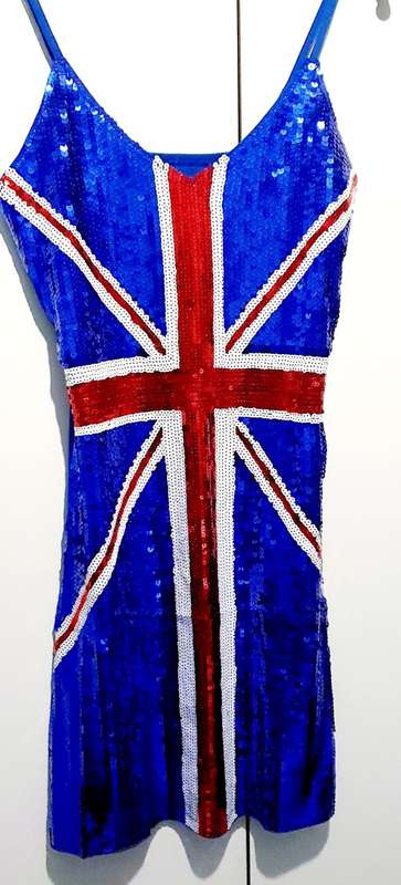 Sequins British Flag Short Dress (M-L)