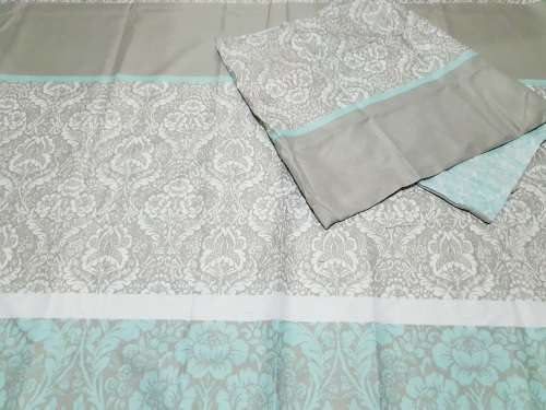 Pastel Grey and Green TWIN BEDDING Duvet Cover Set with Pillow Cases (Clearance)