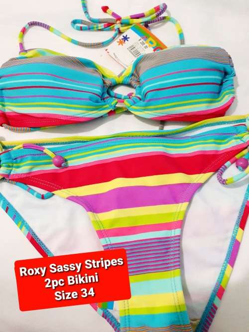 ROXY Sassy Stripes  2pc Bkini Set Size 34