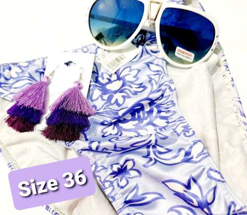 BEACH GLAM KIT:Quicksilver Bikini Bottoms with Fashion Accessories (Size 36)