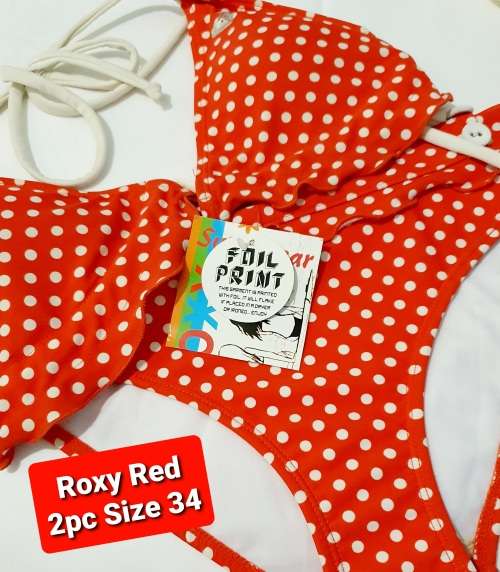 SWIMWEAR Roxy Red 2pc Bikini Set (Size 34)