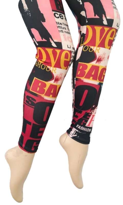 Graffiti Printed Tights (M)