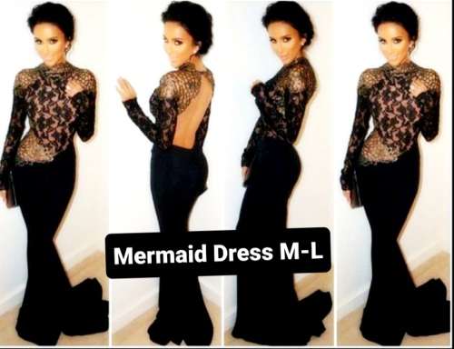Beautiful Black Lace Dress (M-L) Mermaid Style