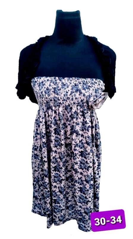 Summer Boob Tube Dress with Black Bolero (S-M) Size 30-34