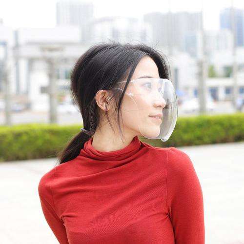 Anti Fog Full Face Shield Mask with glasses and eye shield