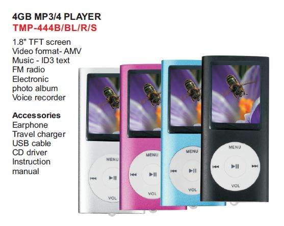 Telefunken 4GB MP3/MP4 player