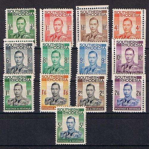 Southern Rhodesia - KGVI - 1937 - SG40-52 - VLHM