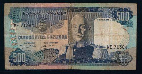 Angola  - 1972 -  500 Escudos  -  Pick 102  -  VG