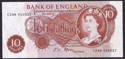 England  -  -   10 Shillings  -  Pick 373c -  VF
