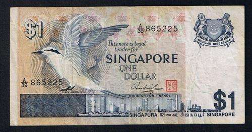 Singapore  -  -  5 Dollars  -  Pick 9  -  VF