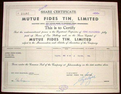 Share_Certificate_-_Mutue_Fides_Tin_-_1956
