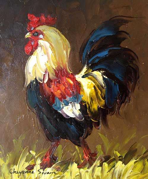 Original Oil painting on canvas 20x25cm : by Cheyenne Swain
