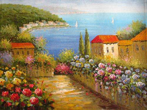 Original Oil painting on canvas 50x60cm : by A Delfi