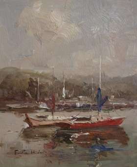 Original Oil painting on canvas by Erika Hider:  210 x 270mm