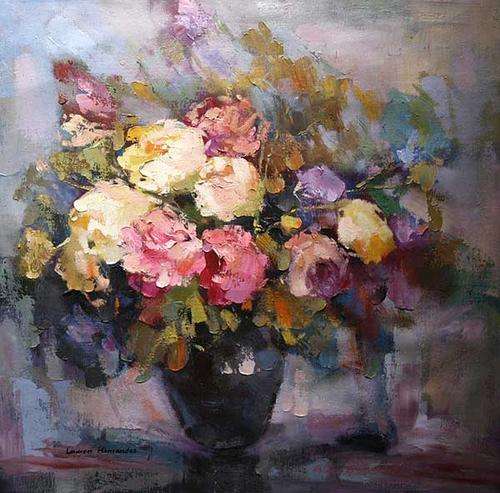 Original Oil painting on canvas 75x75cm : by Lauren Hernandez