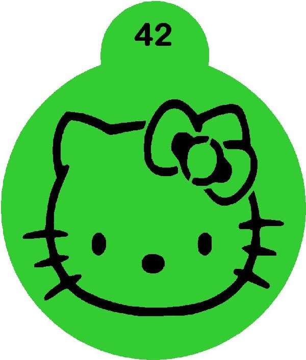 Cupcake Stencil Hello Kitty 1