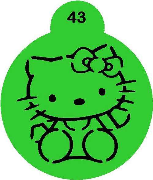 Cupcake Stencil Hello Kitty 2